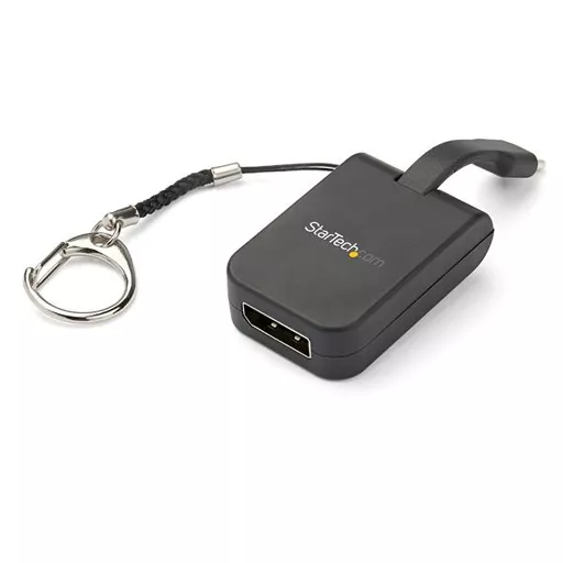 StarTech.com Compact USB C to DisplayPort 1.4 Adapter - 8K 60Hz/4K USB-C to DP Video Converter w/ Keychain Ring - USB Type-C DP Alt Mode (HBR3 HDR DSC) to DP Monitor Dongle - TB3 Compatible