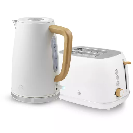Swan Fjord 1.7L Jug Kettle and 2 Slice Toaster Bundle