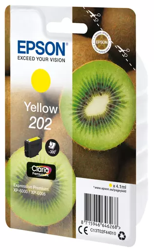 Epson C13T02F44010/202 Ink cartridge yellow, 300 pages 4,1ml for Epson XP 6000