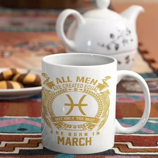Personalised March Birthday King Mug – Funny Only March Kings Custom Coffee Name Cup