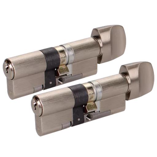 EVVA EPSnp Keyed Alike Pair KDZ Key & Turn Euro Cylinder 6 Keys TS007 3*