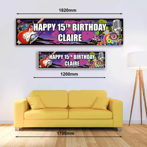 Personalised Banner - Rock Star