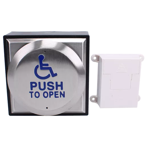 ASEC Wireless Exit Button Large Surface Disabled Logo