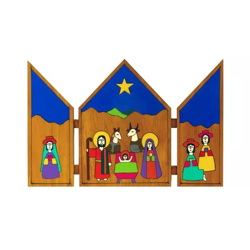 Nativity Hand Painted Triptych