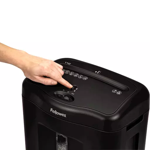 Fellowes Powershred 11C paper shredder Cross shredding 23 cm Black