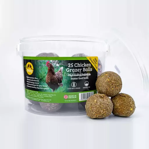 Feldy Chicken Grazer Balls  Feed Treat (Tub of 25 balls)