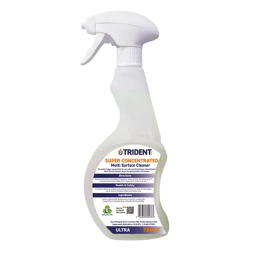 Trident Pro Ultra Super Concentrated Multi Surface Cleaner, 750ml Empty Trigger Spray