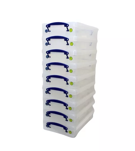 Pack of 9 - 4L Storage Box With Secure Lid