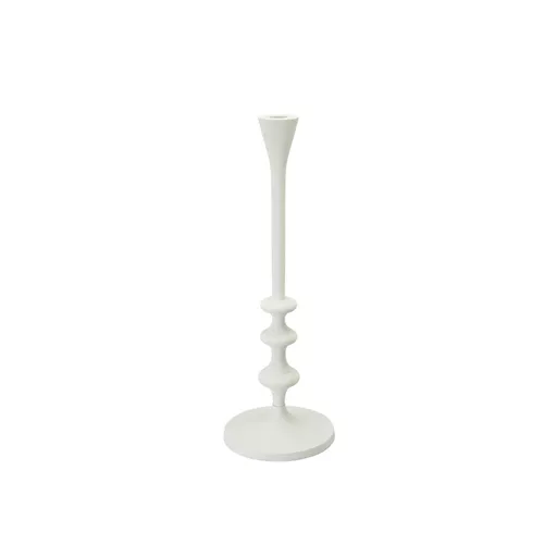 Candleholder, Malia, matt white, metal