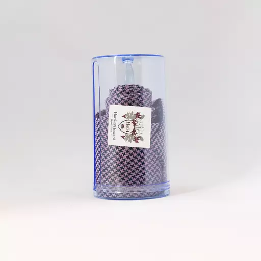 100% Silk Pink and Navy Dogtooth Tie