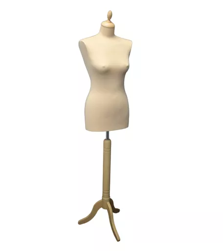Exclusive Female Tailors Dummy with Tripod Base - Natural