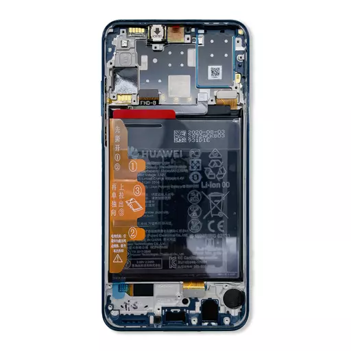 LCD Screen Assembly + Battery (Service Pack) (Peacock Blue) - Huawei P30 Lite (24 MP Front Camera Version)