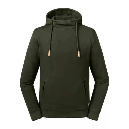 Unisex Organic High Collar Hooded Sweat