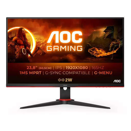 AOC 24G2SPU/BK computer monitor 60.5 cm (23.8") 1920 x 1080 pixels Full HD Black, Red