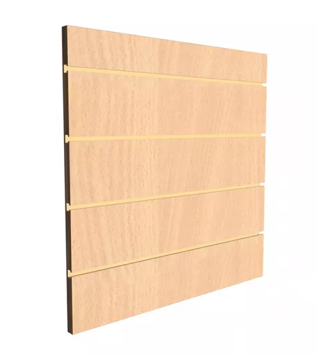10 x Beech Slatwall Panels - 1.2m x 1.2m