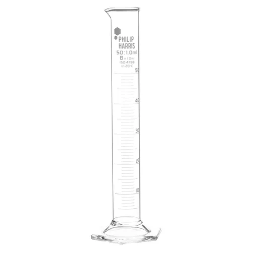 Philip Harris Glass Measuring Cylinder 50ml - Pack of 10
