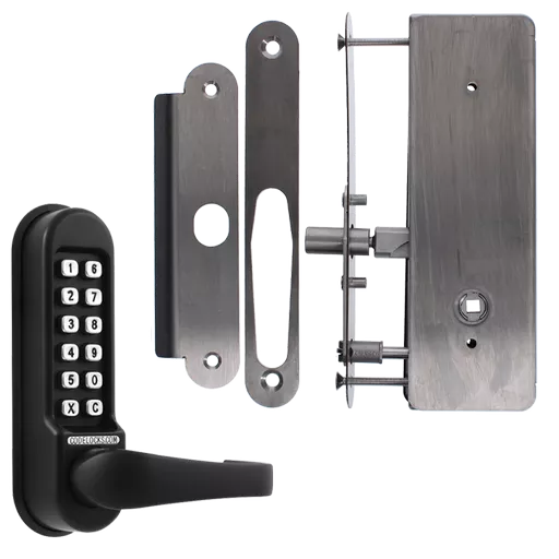 CODELOCKS CL0530 / CL0535 Digital Lock Black Marine Grade with XTD Gate Lock