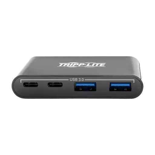 Tripp Lite U460-004-2A2CB 4-Port USB-C Hub, USB C to 2x USB-A, 2x USB-C, USB 3.0, Black