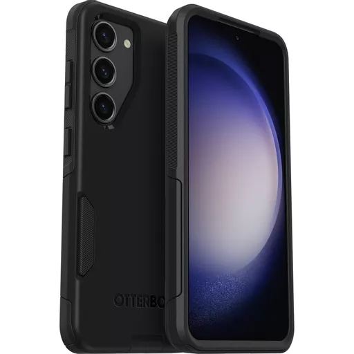 OtterBox Commuter Case for Galaxy S23, Shockproof, Drop proof, Rugged, Protective Case, 3x Tested to Military Standard, Antimicrobial Protection, Black, No Retail Packaging