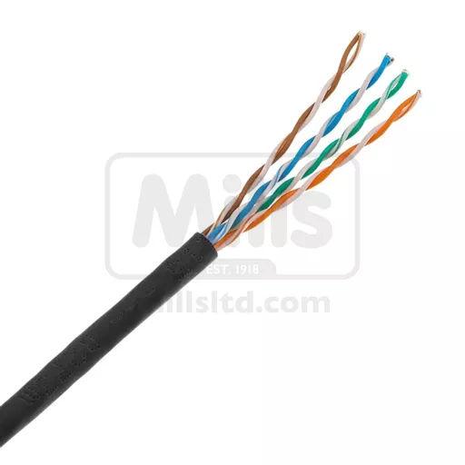 CAT 5E Cable UTP External Black 305m