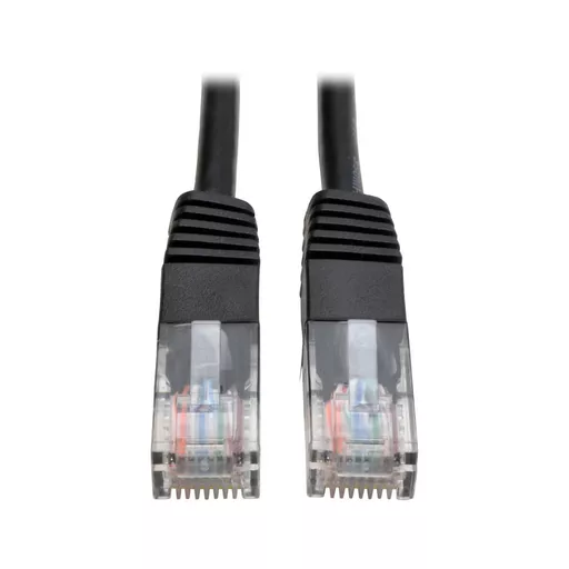 Tripp Lite N002-005-BK Cat5e 350 MHz Molded (UTP) Ethernet Cable (RJ45 M/M), PoE - Black, 5 ft. (1.52 m)