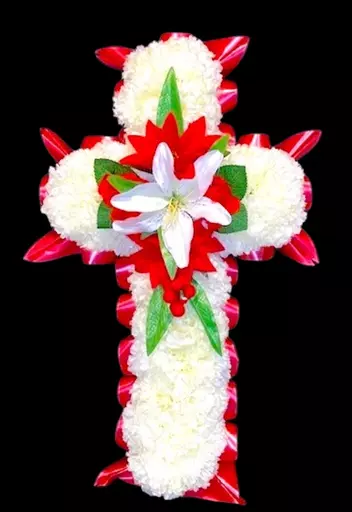 CHRISTMAS CROSS GRAVE TRIBUTE