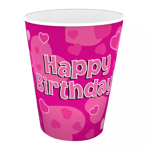 Happy Birthday Pink Cups