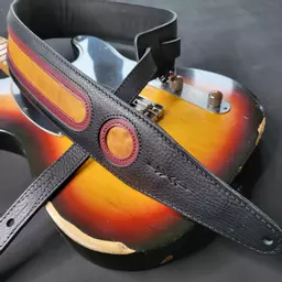 GS58 black red tan sunburst guitar strap Pinegrove 132746.jpg