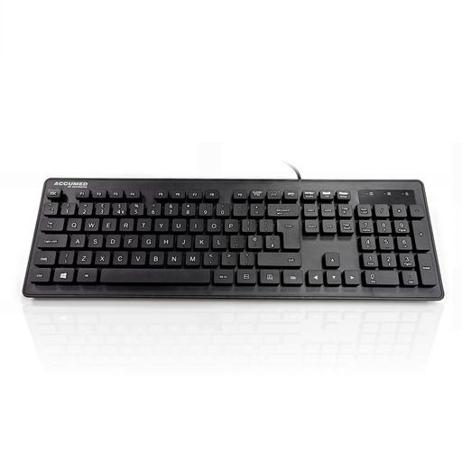 Accuratus AQUA keyboard Medical USB QWERTY UK English Black