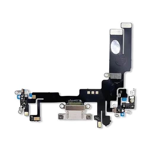 Charging Port Flex Cable (Starlight) (CERTIFIED - Aftermarket) - For iPhone 14