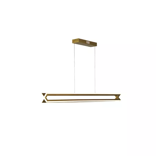 Lux & Belle LED Bar Pendant-Brushed Gold Metal