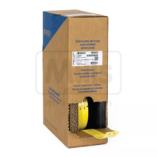 Brady BM71-15x75-7643-YL Polyurethane Tie-on Cable Tag 15x75mm Yellow - Pk250