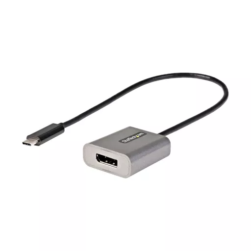 StarTech.com USB C to DisplayPort Adapter - 8K/4K 60Hz USB-C to DisplayPort 1.4 Adapter Dongle - USB Type-C to DP Monitor Video Converter - Works w/Thunderbolt 3 - w/12" Long Attached Cable