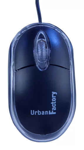 Urban Factory Cristal Mouse Optical USB 2.0, 800dpi, Internal Light, Black