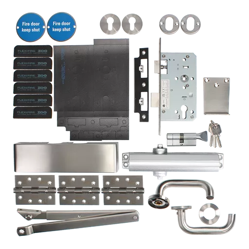 ZOO Commercial C1330/60 Fire Door Pack For Office Door (Locking) KITC13-FDP-C13