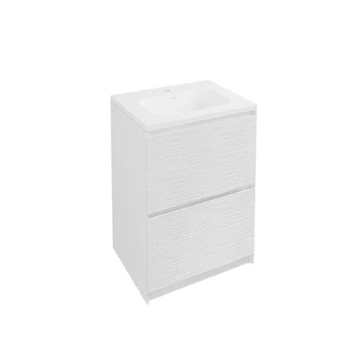 Langley 60cm Floorstanding Vanity Unit -  Matt White
