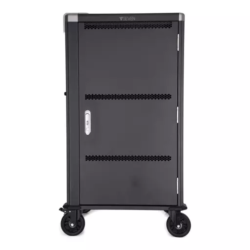 V7 Charge Cart - 30 Devices - Secure, Store and Charge Chromebooks, Notebooks and Tablets - UK Plug