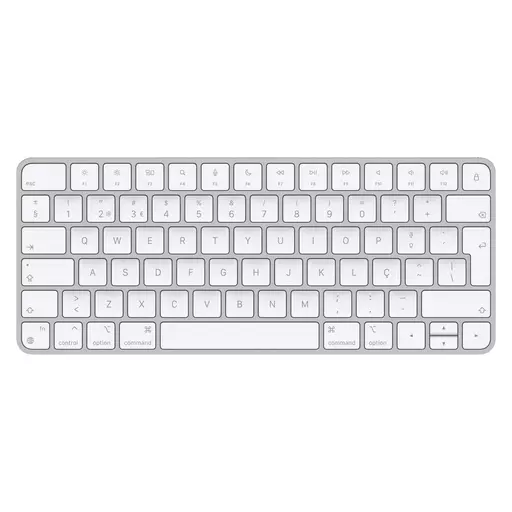 Apple Magic keyboard USB + Bluetooth Portuguese Aluminium, White