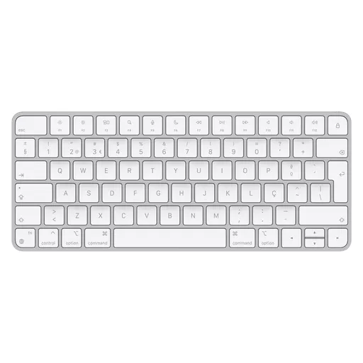 Apple Magic keyboard USB + Bluetooth Portuguese Aluminium, White