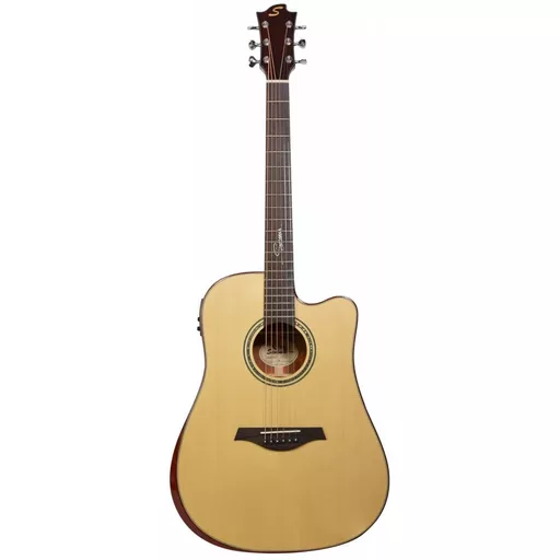 Sevinia Solid Body Western Electro-Acoustic Guitar