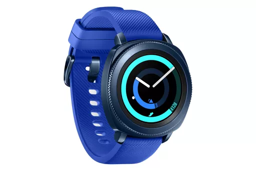 Samsung Gear Sport 3.05 cm (1.2") OLED 42 mm Digital 360 x 360 pixels Touchscreen Blue Wi-Fi GPS (satellite)