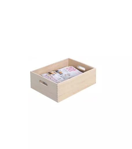 Paulownia Wood Crate - 390mm x 290mm x 140mm