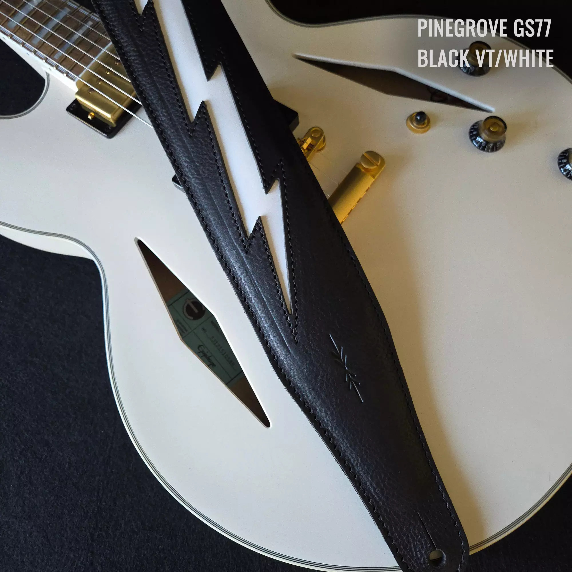 GS77 black white lightning guitar strap Pinegrove 102435p ANNO.jpg