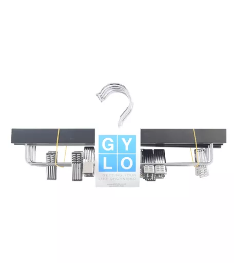 Black Wooden Peg Hangers 360mm - Pack of 5