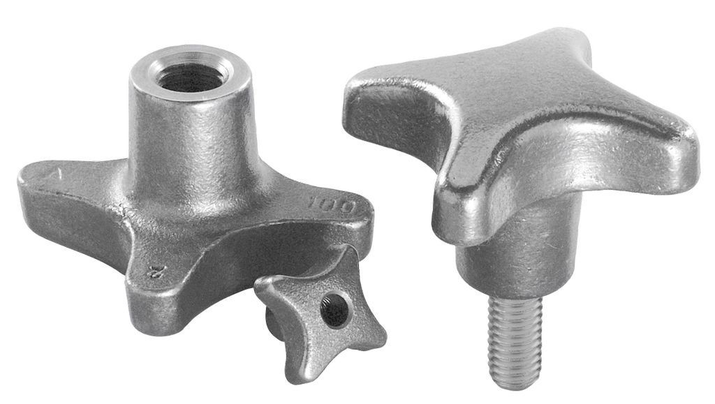 K0147 Inch - Palm Knobs In Cast Iron Four Hole Types