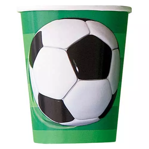 3D Soccer Cups - Pack of 8