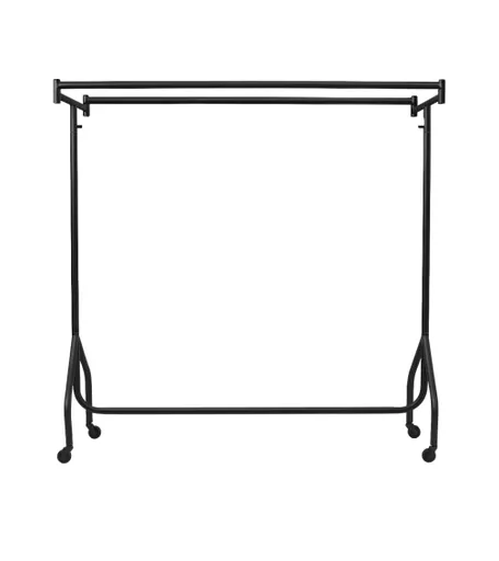 6ft Double Black Heavy Duty Clothes Rail