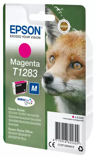 Epson C13T12834012/T1283 Ink cartridge magenta, 140 pages 3,5ml for Epson Stylus S 22/SX 235 W/SX 420/SX 430 W