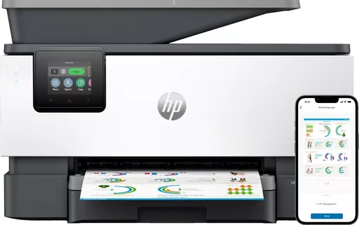 HP OfficeJet Pro 9120b Wireless All-in-One Color Printer, Two-sided printing; Copier, Scanner