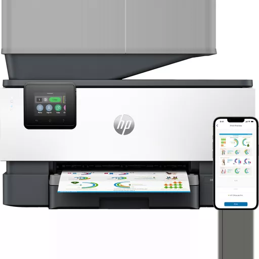 HP OfficeJet Pro 9120b Wireless All-in-One Color Printer, Two-sided printing; Copier, Scanner